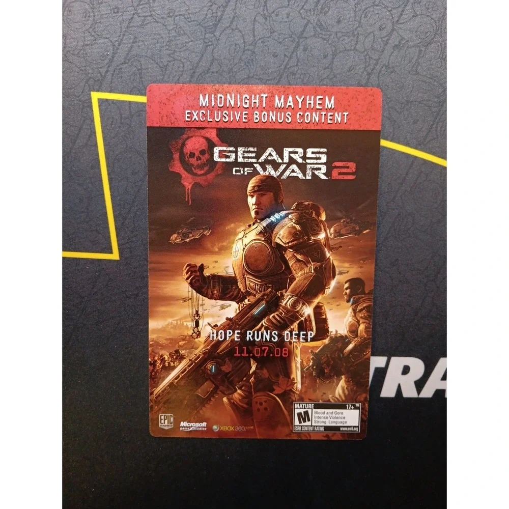 NEW SEALED UNUSED GOW2 Gears Of War 2 Gold Hammerburst Assault Rifle Code Rare